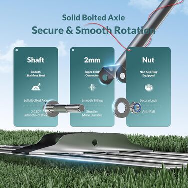 Гребінь для вирівнювання газону 75x25 см міцний вирівнювач з повністю закритою верхньою частиною, стійкий до перекидання, з товстою ручкою, м'яким пінопластовим захватом та матовою сталлю 304.