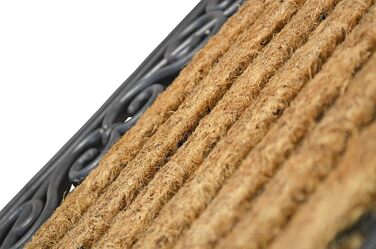 Килимок для дверей Kai Wiechmann преміум-класу з гуми та кокосу, прямокутний, 76 x 46 см, міцний