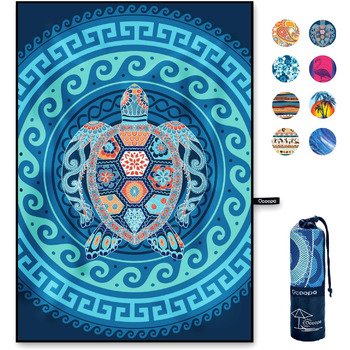 Пляжний рушник з мікрофібри OCOOPA, швидковисихаючий, великий 200x145 см, суперпоглинаючий, без піску, для чоловіків та жінок XL-2