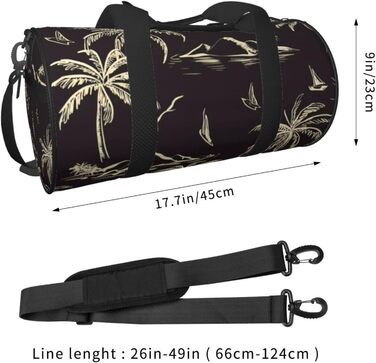 Дорожня сумка-циліндр з пальмовим принтом, спортивна сумка для чоловіків та жінок, сумка-мішок, спортивна сумка