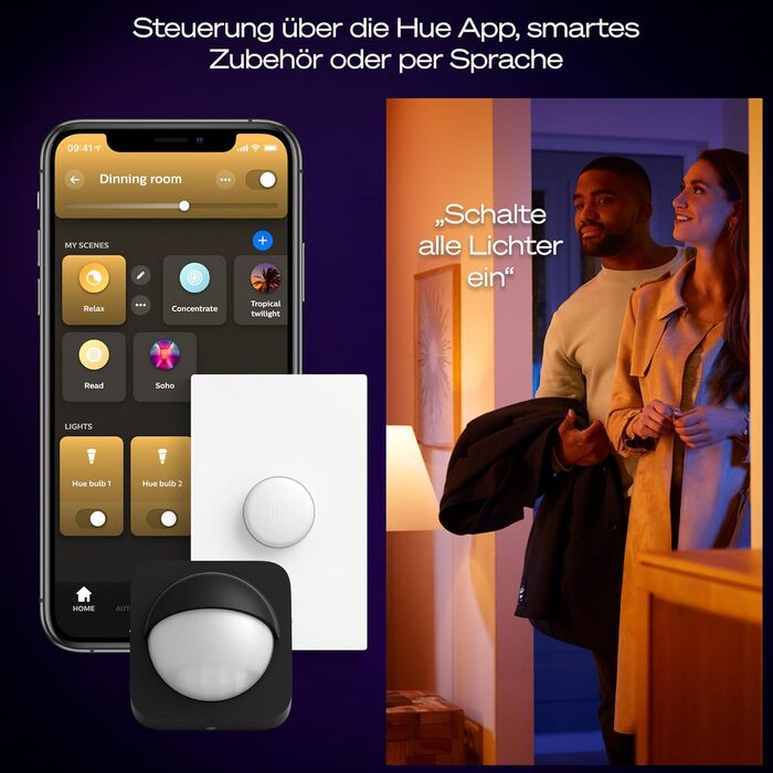 Світлодіодна панель Philips Hue Aurelle, 30 x 30 см, білий колір, нове покоління