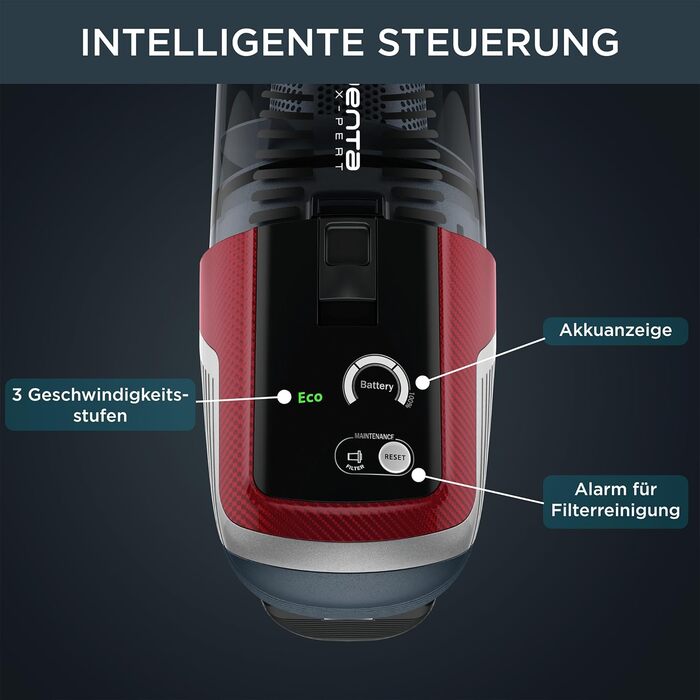 Акумуляторний пилосос Rowenta RH6471 X-Pert 6.60 Легкий Аксесуари для домашніх тварин Світлодіодний дисплей Гнучке з'єднання 100 В