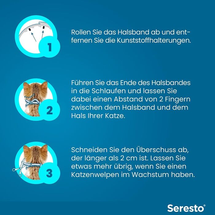 Нашийник від кліщів Elanco Seresto для котів 7-8 місяців ефективного захисту від кліщів та бліх, довжина 36 см, 1,25 г 0,56 г