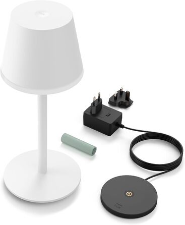 Настільна лампа Philips Hue Go для приміщень та вулиці, біла