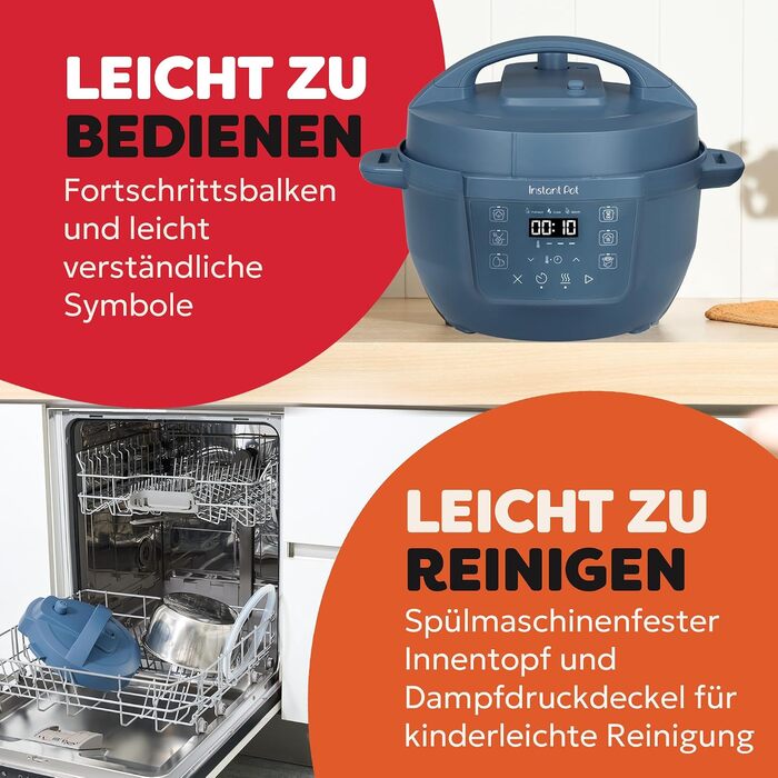 Мультиварка-скороварка Instant Pot 3,8 л, 7-в-1, колір Daydream Blue