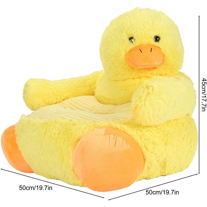 Плюшеве сидіння у формі качки зі спинкою - м&39яке, зручне та миється, милий дизайн тварин для спальні або ігрової кімнати