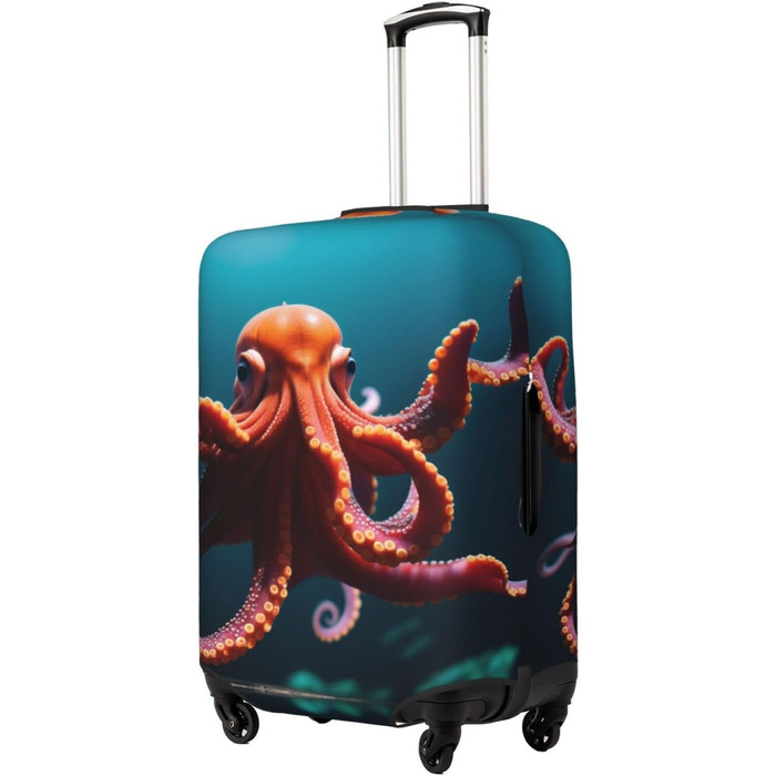 Чохол для валізи Октопус, міцний захист для багажу розміром 45.7-81.3 см, чорний, малий