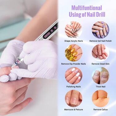 Бездротовий фрезер для нігтів Denabuty DN-2402