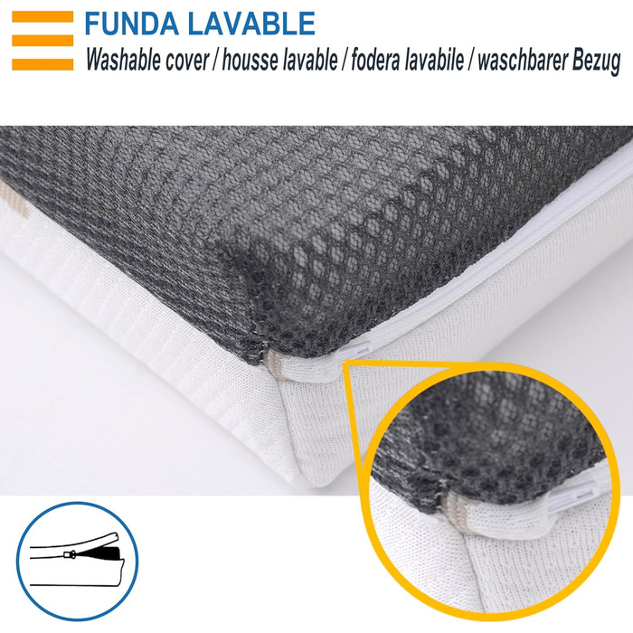 Дитячий матрац-колиска PEKITAS 50 x 90 см, товщина 10 см, гібридний, двосторонній, знімний чохол, можна прати, жорсткий, дихаючий, захист від задухи, дитяче ліжко, дитяче ліжко 50x90x10 см