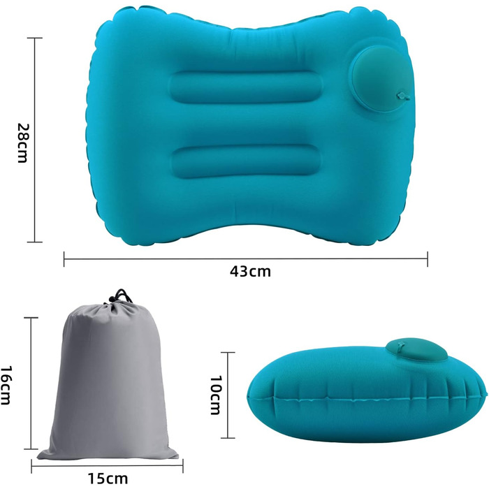 2 Pieces Made of Cooler Fabric Lightweight Travel Pillow for Outdoor, Hiking Pillow, Blue 43 x 28 cm, 2 Pieces Made of Cooler Fabric Lightweight Travel Pillow for Outdoor, Hiking Pillow, Blue 43 x 28 cm