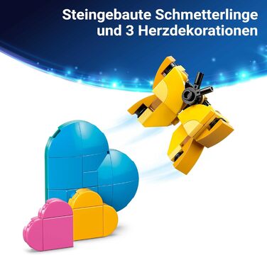 Ліло та Стіч - Набір для будівництва з 3 повітряними кульками у формі серця та 1 метеликом Креативна прикраса - Подарунок для дівчаток, хлопчиків віком від 9 років та дорослих 43257