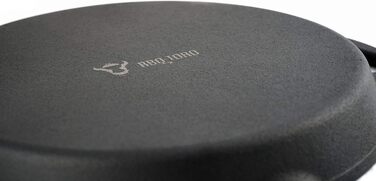 Чавунна сковорода-гриль BBQ-Toro I Чавунна сковорода з двома ручками і двома носиками I Сервірувальна сковорода I Сковорода (Ø 40