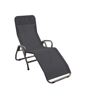 Шезлонг для басейну 3&39, антрацит/чорний