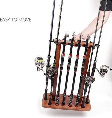 Тримач для вудок, підставка для вудок для гаража, підлогова підставка, вертикальний тримач для зберігання вудок, органайзер для риболовлі