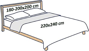 Покривало Belford, антрацитово-сірий, покривало для двоспального ліжка, однотонне, стьобане, 220x240 см Сірий 220 x 240 см