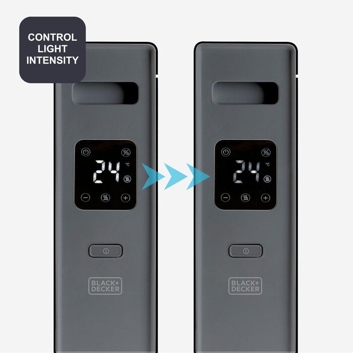 Конвекторний обігрівач, обігрівач, вентилятор, 2000 Вт, світлодіодний дисплей, 2 рівні потужності, таймер, захист від перегріву, ручка для перенесення, чорний 2000 Вт Цифровий, 2001E -