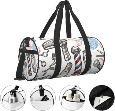 Спортивна сумка, дорожня сумка, сумка для фітнесу, сумка для перукарні, однотонний стиль, з принтом, сумка на ніч, чорна, універсальний розмір, сумка для подорожей