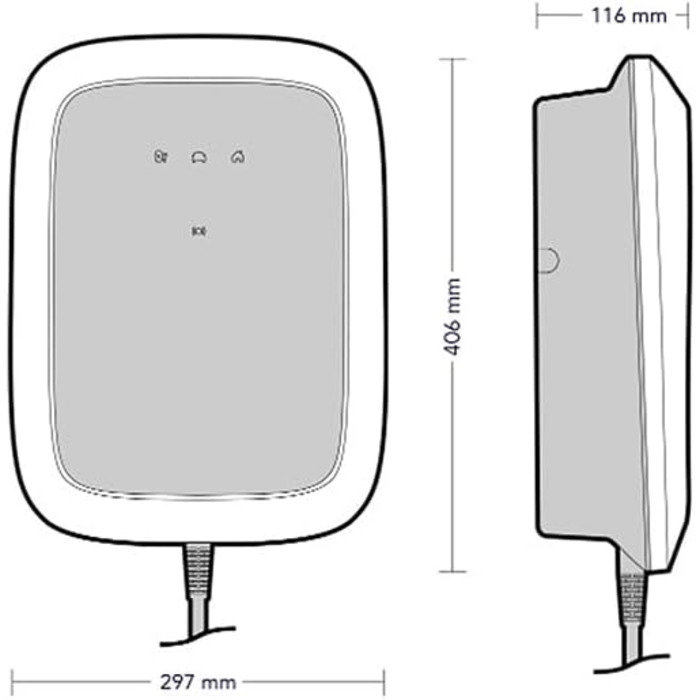 КВт 7,5 м Кабель типу 2 RFID MID LAN/WLAN/SIM OCPP/EEBus Захист постійного струму підходить для всіх електричних/гібридних автомобілів типу 2, 2045384 Wallbox 11