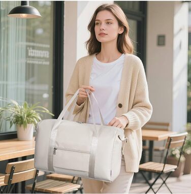 Ручна поклажа Narwey Ryanair 40x30x20, Маленька спортивна сумка для подорожей, Ручна поклажа, Сумка для літака для жінок, Дорожня сумка Weekender Men 20L (Бежева) Бежева 40 x 25 x 19 см