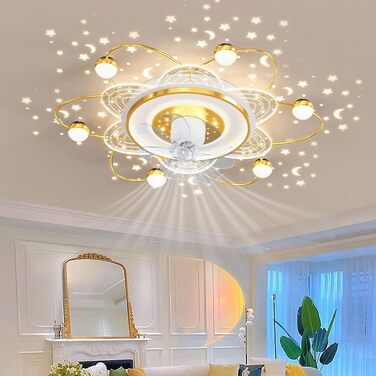 Вт світлодіодний стельовий світильник з регулюванням яскравості, стельовий вентилятор зі світлодіодним освітленням, регульована шв