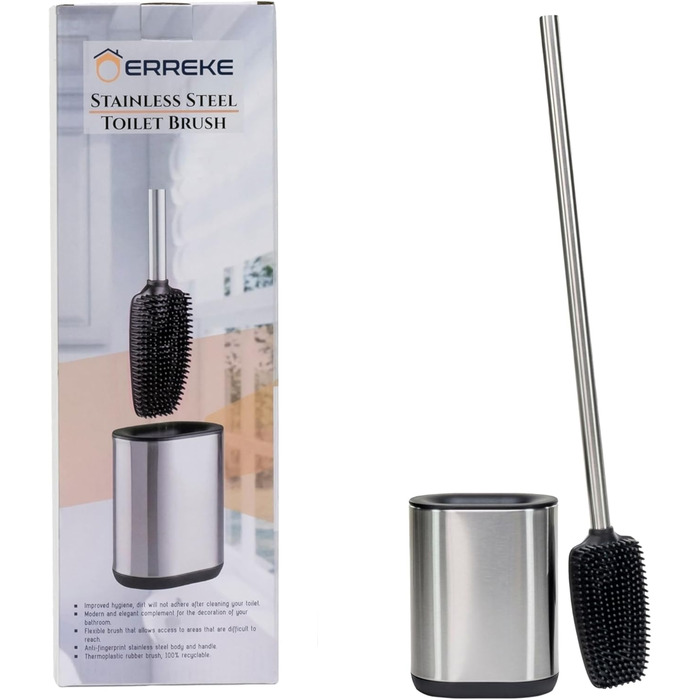 Щітка для унітазу Erreke силіконова, щітка для унітазу силіконова, щітка для унітазу силіконова, щітка для унітазу з нержавіючої с