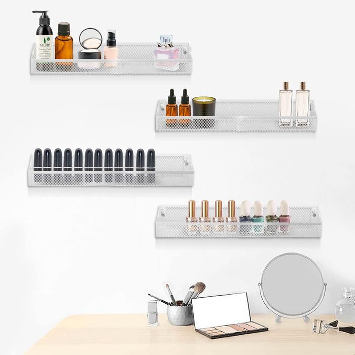 Металева настінна полиця для спецій Bomblap, підвісна кухонна полиця, підставка для спецій для кухонних шаф, дверцят кухонних шаф, декор, стільниця, сріблясто-сіра (4 яруси)