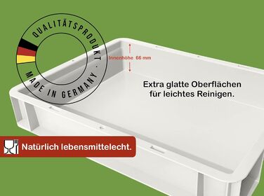 Коробка для тіста для піци 30408,5 см Коробка для тіста з харчового пластику з повітропроникною кришкою на петлях Штабелювана коробка для розстойки тіста для піци Зроблено в Німеччині 1 коробка 1 кришка
