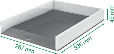 Лоток для листів Leitz A4, упаковка з 4 шт. , двоколірний дизайн, чорний/сірий, Duo Colour, 53610095 Білий / Чорний 4 шт. и