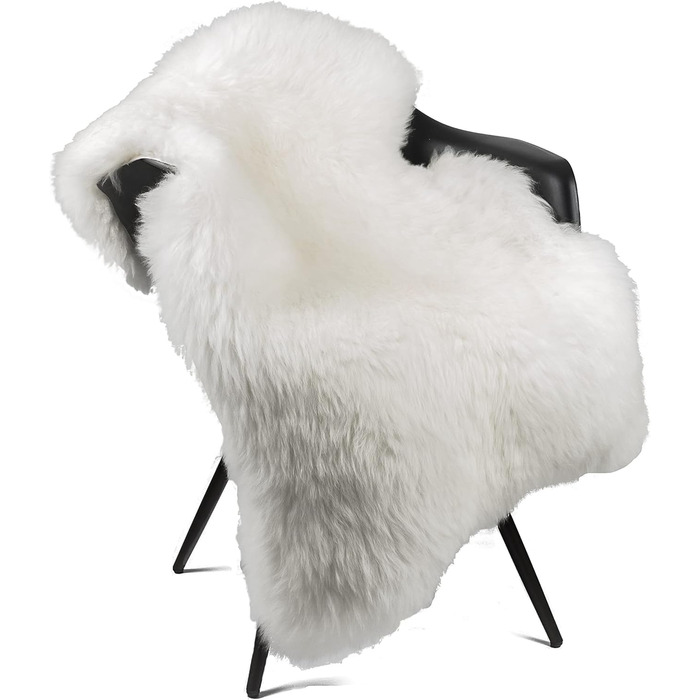 Овчина Hofbrucker, біла, велика, 110-120 см, натуральне хутро, екологічно дублене в Німеччині