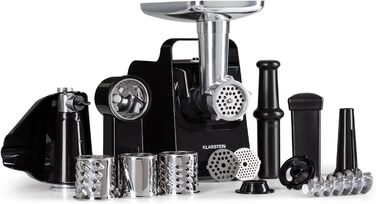 Електрична м'ясорубка Klarstein Mighty Mince - потужність від 500 до 1361 Вт, електрична м'ясорубка з насадками для ковбаси, кеббе