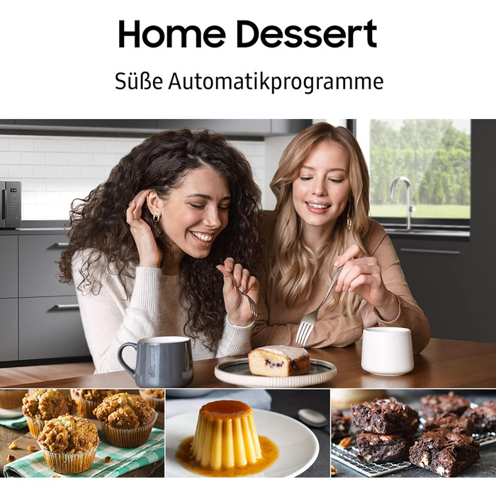 Мікрохвильова піч Samsung MG32DG4524CTE1 з грилем, 32 л, 900 Вт, домашній десерт, гриль, розморожування, розморожування хліба, нержавіюча сталь