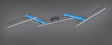 Стеля LED-світильник Trio Leuchten Arvin 628410532, матовий чорний метал, 22 Вт, з пультом керування та зміною кольору