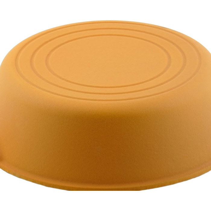 Чавунна каструля Mahlzeit 4,4 л помаранчева, кругла емальована чавунна сковорода з кришкою чавунна каструля, підходить для індукці