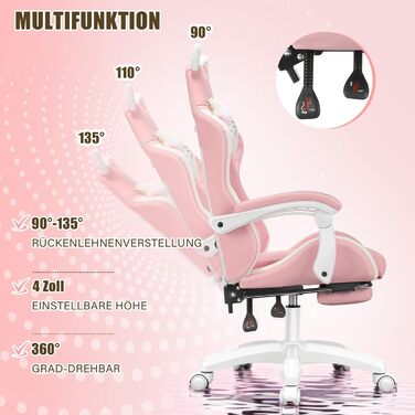 Ігрове крісло Ергономічне ігрове крісло Настільне крісло з тканинною поверхнею, пружинною подушкою сидіння, з&39єднувальними підлокітниками та підставкою для ніг