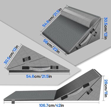 Клиноподібна подушка для ліжка, регульована клиноподібна подушка, подушка для читання для ліжка, подушка для дивана, подушка для спини, яку можна прати, подушка для підтримки спини з піни з ефектом пам&39яті, спинка для лікування рефлюксу, апное сну, чита