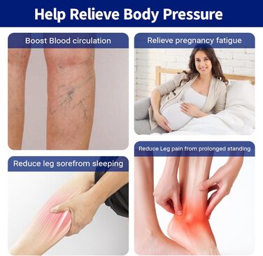 Подушка SOONHUA з піни з пам&39яттю форми, підставка для ніг, опора для ніг, поперекова подушка, валик для шиї для полегшення болю в спині для тих, хто спить на спині та на боці