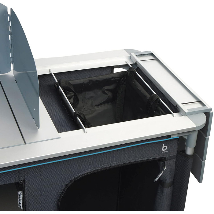 Кемпінговий кухонний ящик для подорожей, складна шафа, вітрозахисна раковина з алюмінію