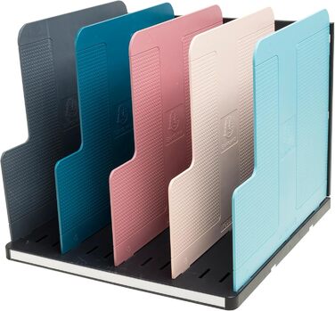 Артикул 390606D Вертикальна папка-картотека Modulotop з 5 роздільниками у скандинавському стилі для сортування пошти або документів формату A4 Розміри Глибина 30 x Ширина 28,8 x Висота 25,5 см різноманітні