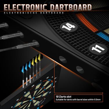 Електронна мішень для дартсу CyeeLife з м&39якими дротиками та додатковими аксесуарами, 8 гравців, 34 гри та 255 варіацій ZD01G