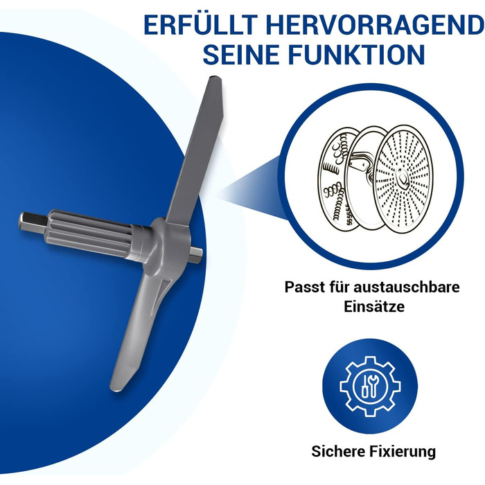 Заміна крила безперервного подрібнювача VIOKS для Bosch MUM Аксесуари 10000314 Вісь водія для кухонного комбайна Bosch MUM - MUZ9vl1 / Bosch Optimum Аксесуари MUM5 MUM9 Запасні частини Аксесуари та інші