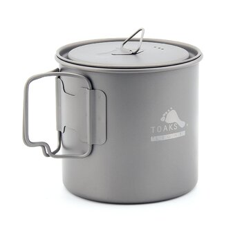 Титанова чашка та титановий горщик TOAKS для кемпінгу на природі 650 мл