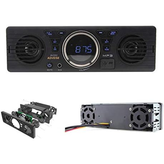 Автомобільна стереосистема Bluetooth, музичний програвач Baceyong 12V Stereo Audio MP3 підтримує карту USB AUX SD