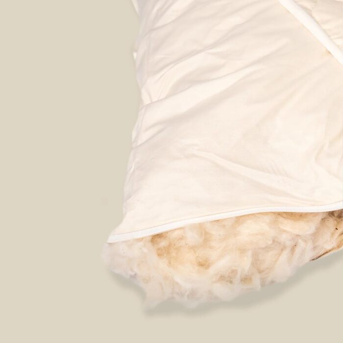 Класична подушка Kapok, веганська, екологічно чиста, органічна преміум-якість, виготовлена в Німеччині з волокон капок, підходить для алергіків, дихаюча (80 x 80 см)