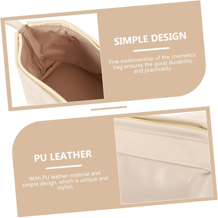 Портативна косметична сумка Шкіряна сумка на блискавці для подорожей туалетна сумка для жінок макіяж сумка органайзер з відділення