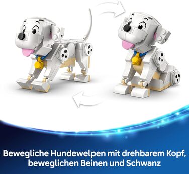 Конструктор LEGO Disney Lucky & Penny 101 Dalmatians 43271, 268 деталей, фігурки цуценят