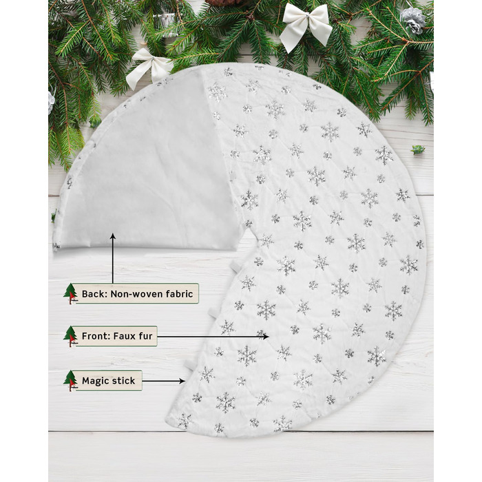 Різдвяна спідниця для ялинки 122 см COOLWUFAN