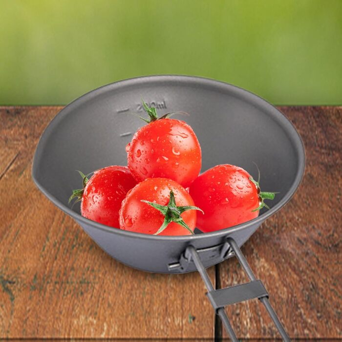 Титанова кружка 300 мл/450 мл, легкі титанові миски для кемпінгу, складна ручка, дорожня кружка, для активного відпочинку, приготування їжі, походів, пікніка, барбекю, компактне спорядження для мандрівників 300 мл