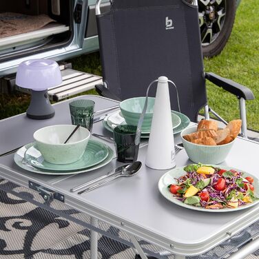 Набір посуду для кемпінгу Bo-Camp з меламіну, 16 шт., зелений, з можливістю вибору тарілок та чашок.