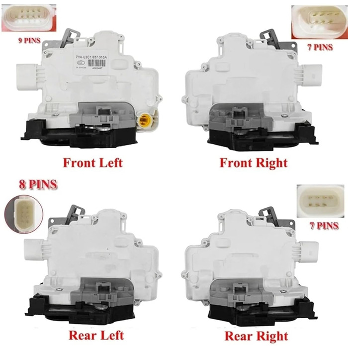 Привід центрального замка Привід дверного замка Передній Задній Правий Лівий Для Q3 Для Q5 Для Q7 Для A4 Для Passat Для Tiguan Для Skoda Для Superb Для сидіння Ibiza Latch Lock Drive (колір передній правий
