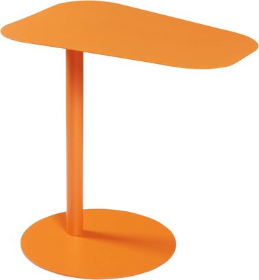 Журнальний столик Nasttten, садовий столик, журнальний столик з металевим каркасом, диванний столик, сучасний дизайн для вітальні, спальні, балкону, тераси, 50 x 50 x 38 см, помаранчевий, прямокутний